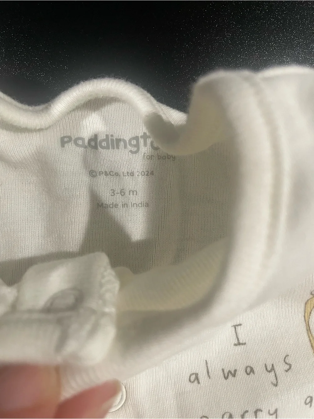 Marks & Spencer Cream Paddington Baby Footed Onesie Fits 3-6 mo. 🐻 🍊